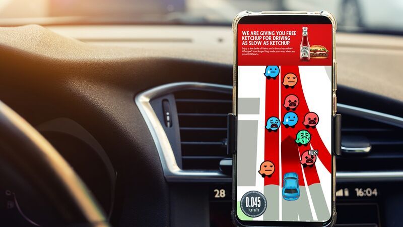 Traffic-Activated Ketchup Ads