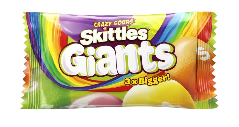 Oversized Sour Candy Products : Skittle Giants Crazy Sours