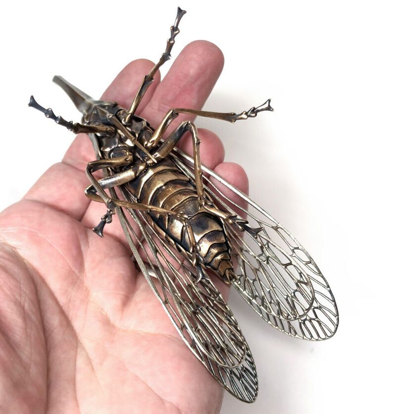 Bronze-Sculpted Prehistoric Insects