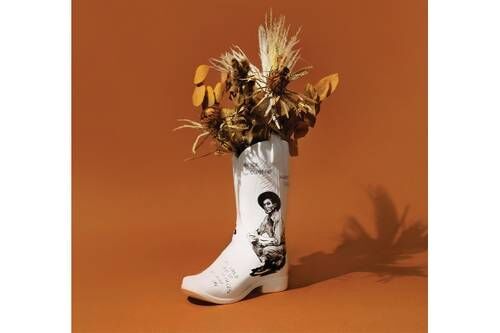 Cowboy Boot-Shaped Ceramic Vases