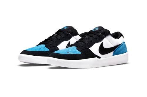 Blue-Tinted Low Basketball Sneakers