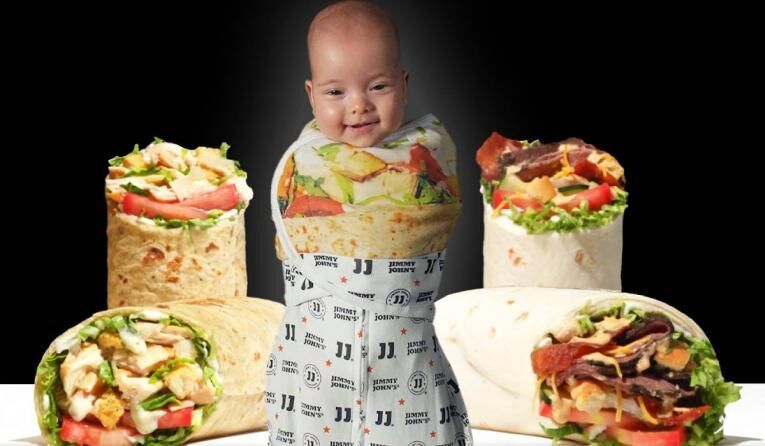 Sandwich-Themed Baby Swaddles