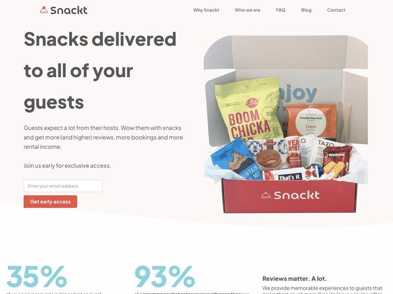 Vacation Rental Snack Services : Snackt delivery service