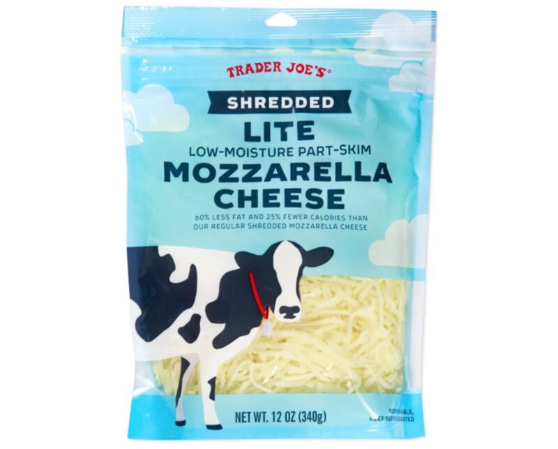 Low-Calorie Mozzarella Cheeses : Trader Joe’s Lite Shredded Mozzarella