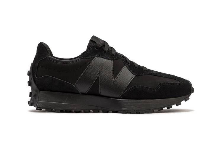 All-Black Synthetic Sneakers : 327 sneaker 3