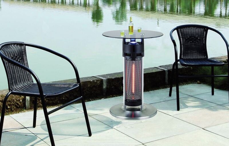 Heater-Equipped Bistro Tables