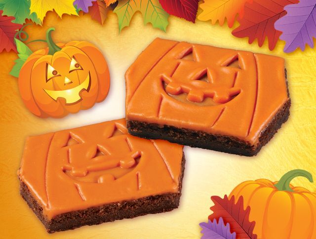 Jack-o-Lantern Brownie Treats