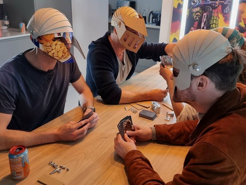 Cardboard Helmet Card Games