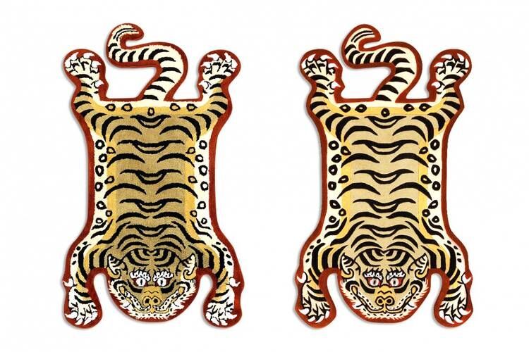 Vintage Tiger Motif Rugs