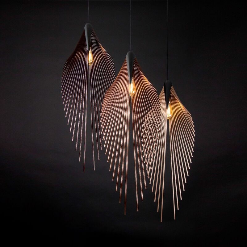 Palm Leaf-Resembling Light Pendants