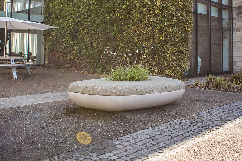 Rainwater Collecting Concrete Benches