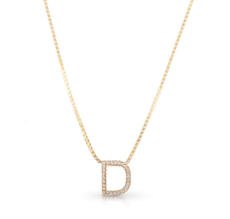 Ethically-Sourced Dimond Initial Necklaces