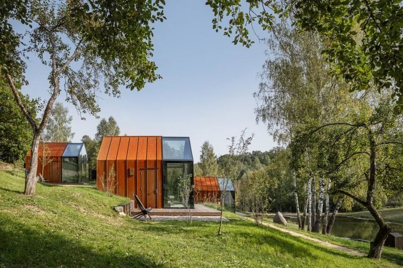 Corten-Clad Spa Cabins