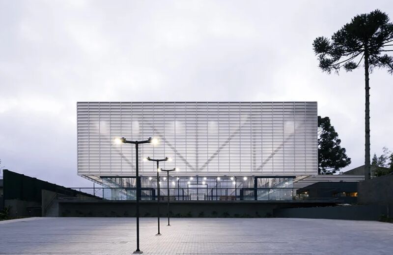 Suspended Box-Shaped Sports Pavilions