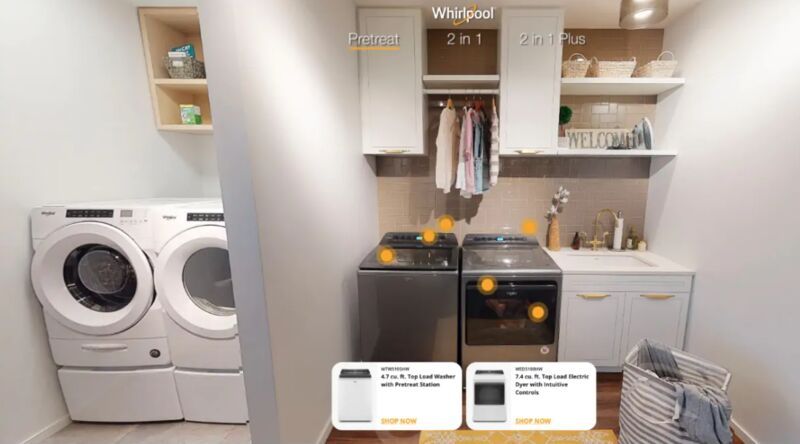 Virtual Washing Machine Showrooms