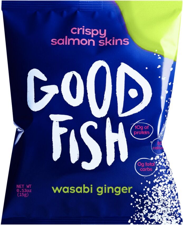 Wasabi Salmon Skin Chips
