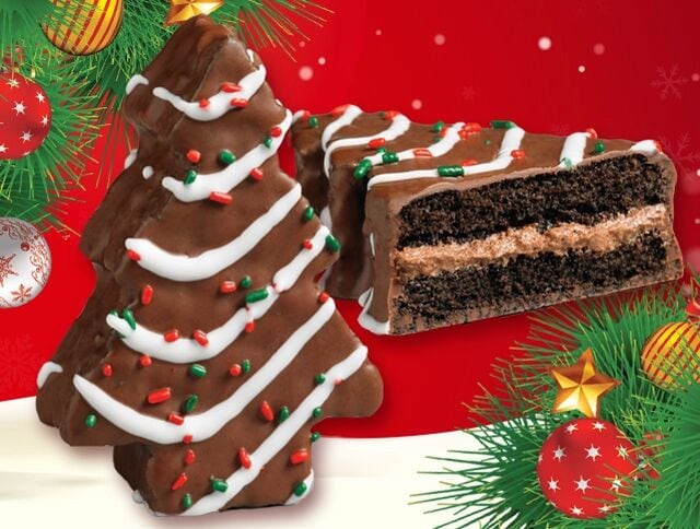 Christmas Tree Snack Cakes