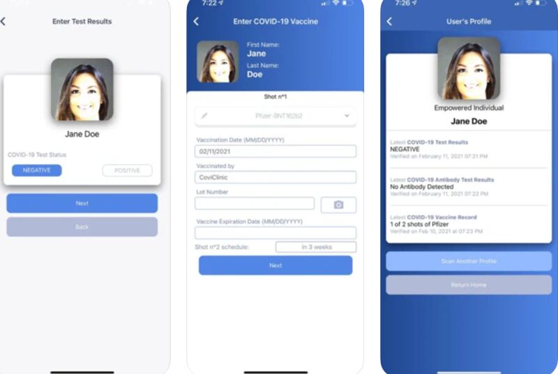 App-Based Vaccination Wallets