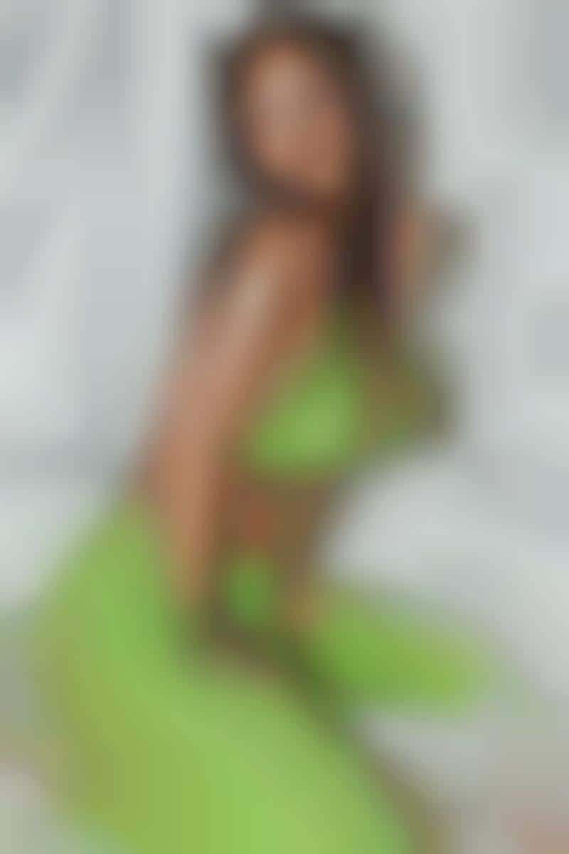 Fluffy Neon Green Loungewear