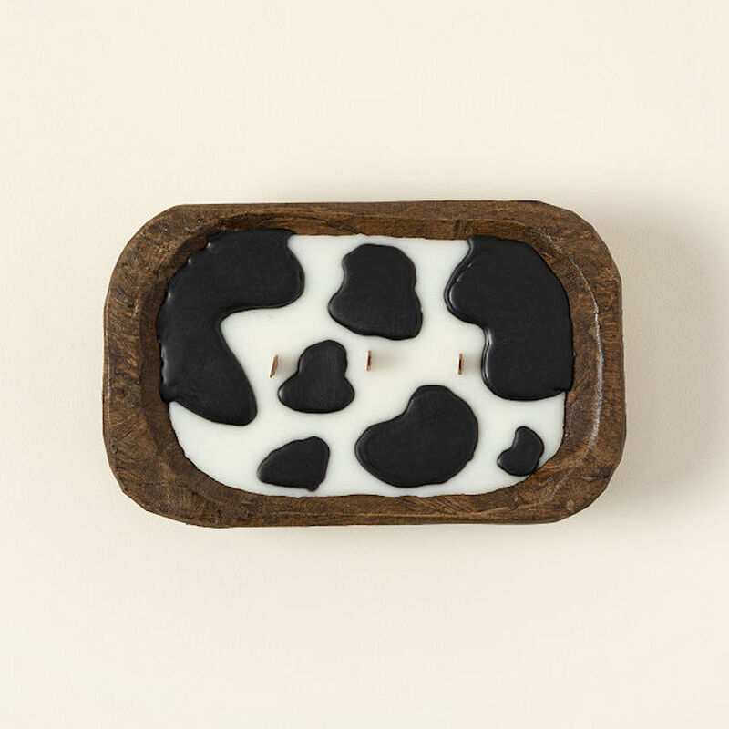 Animal Patterned Candles - The ‘Cow Print Candle’ is Handmade and Smells Like Rich Mahogany Teakwood (TrendHunter.com)
