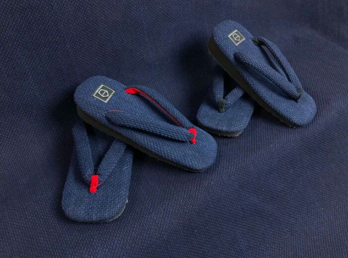Traditional Indigo-Dyed Japanese Sandals