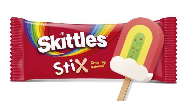 Chromatic Candy-Flavored Frozen Treats : Skittles Stix