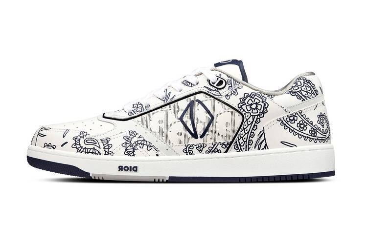 Paisley-Print Spring Luxe Sneakers - Dior Launches a Patterned Low-Top B27 Sneakers for SS22 (TrendHunter.com)