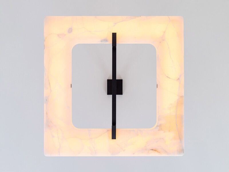 Geometric White Onyx Lamps