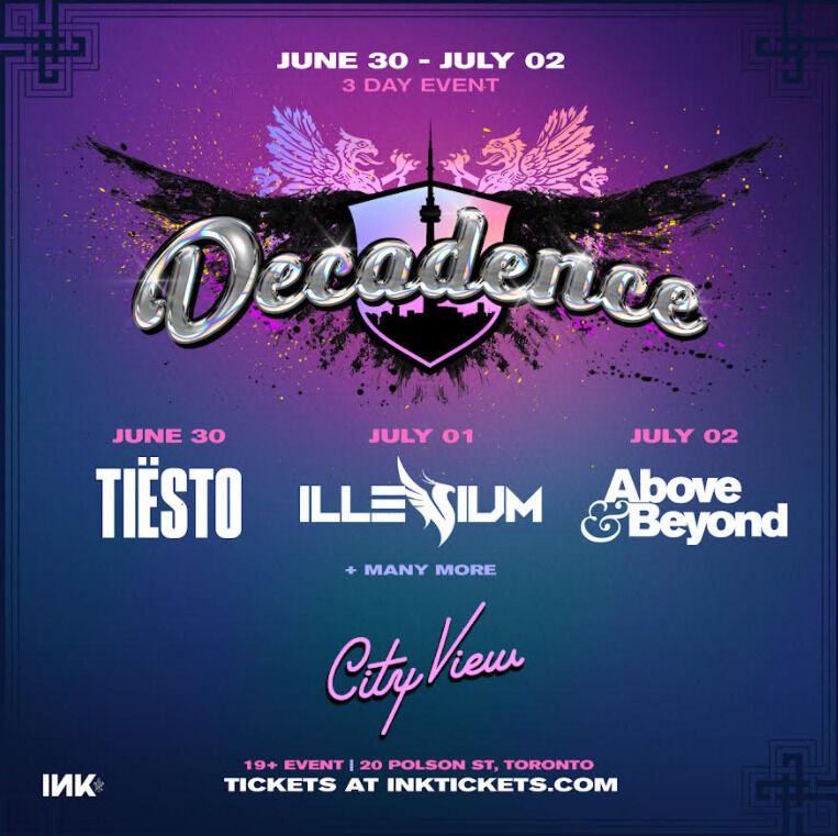 3Day Toronto Music Festivals Music Festival Decadence