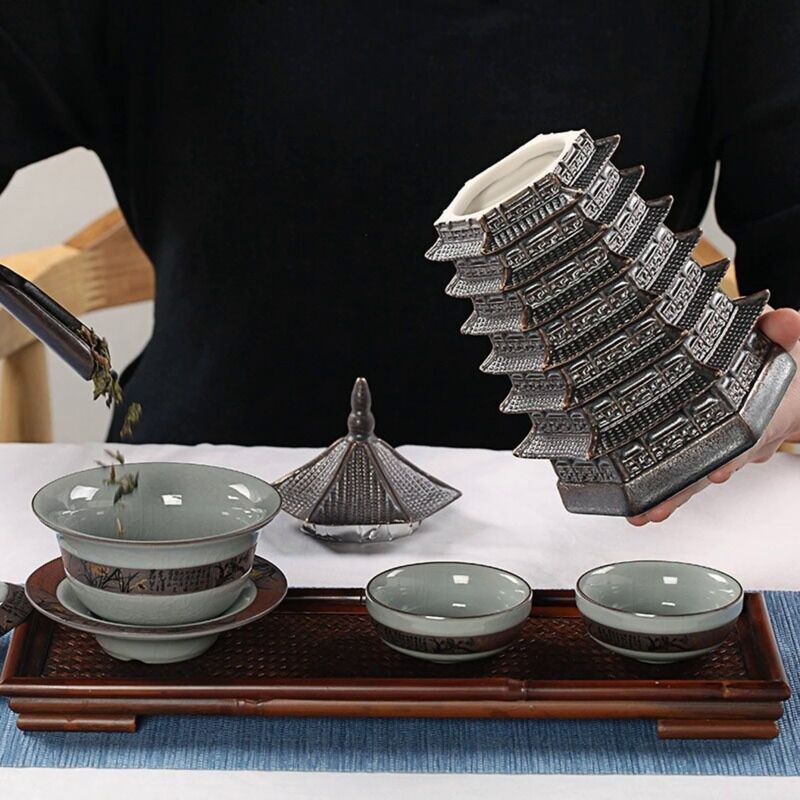 Pagoda-Shaped Tea Jars