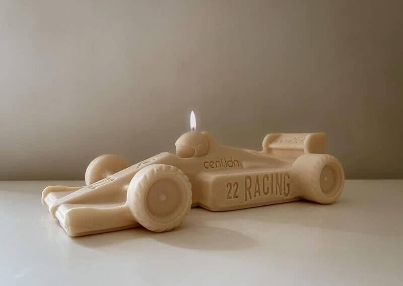 Race Car-Themed Candles