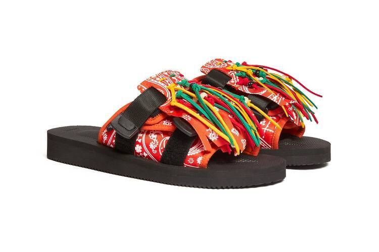 Tropically Inspired Fringed Sandals