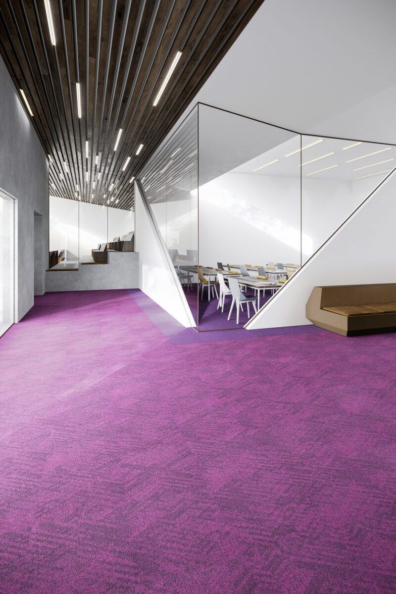 Patterned Carpet Tiles - The Contour Carpet Tile Collection is Ideal for Public Spaces (TrendHunter.com)