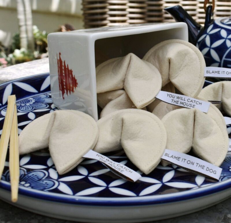 Fortune Cookie-Inspired Cat Toys