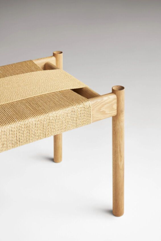 Paper Cord-Wrapped Benches