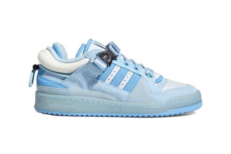 Light Blue Collaborative Sneakers - Bad Bunny Updates adidas' Forum Low Buckle in a Blue Tint (TrendHunter.com)