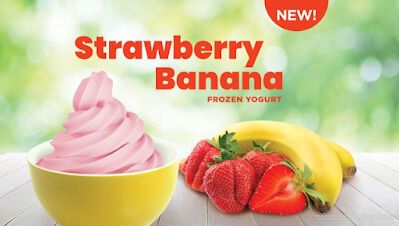 Strawberry Banana Frozen Yogurts