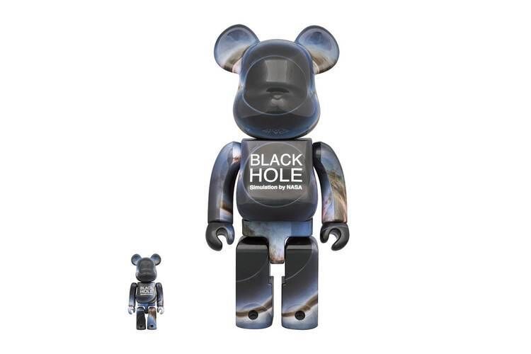 Space-Themed Marbled Bear Figurine