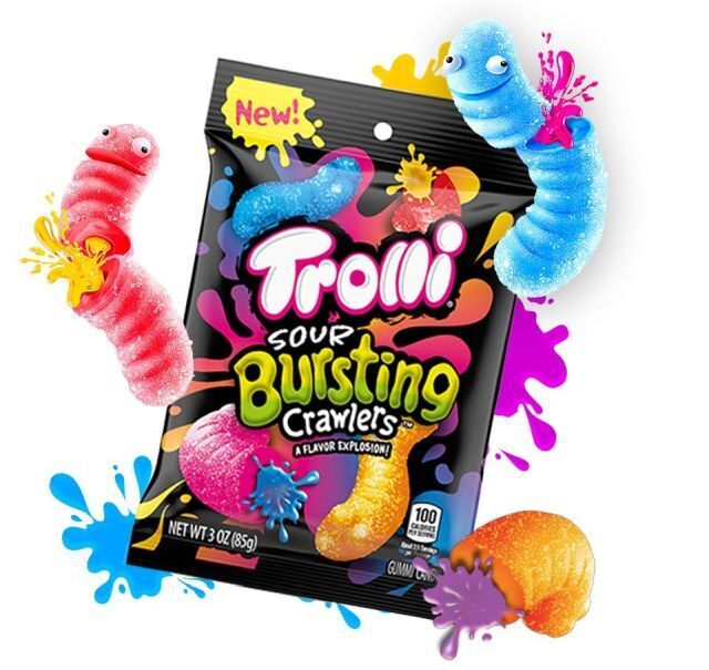 Bursting Gummy Worm Candies