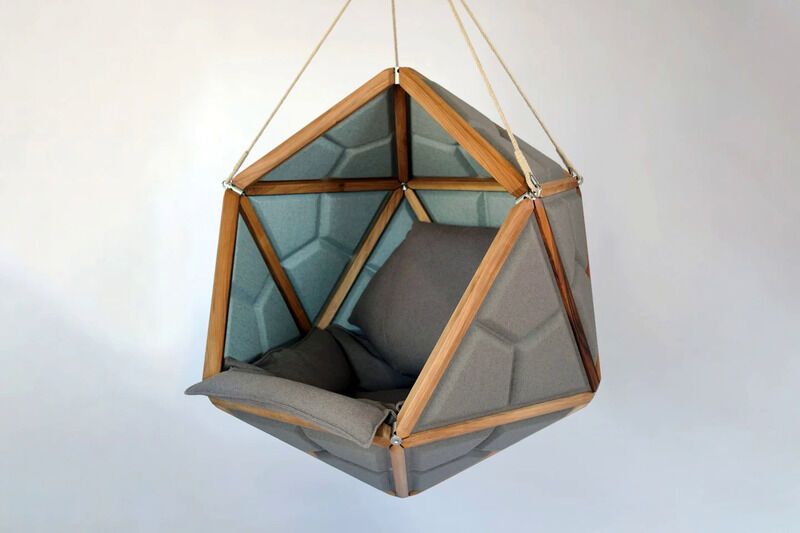 Peaceful Geometric Hanging Chairs