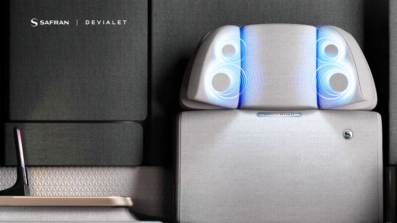 Speaker-Equipped Airplane Seats