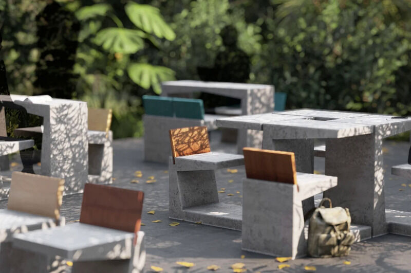 Brutalist Concrete Furniture