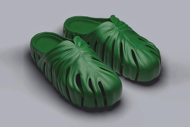 Plant-Inspired Slide Sandals : Monstera Mule