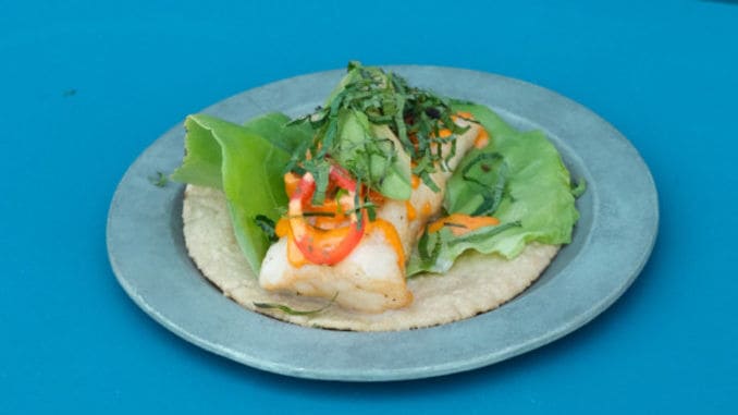 Herbaceous Crispy Cod Tacos