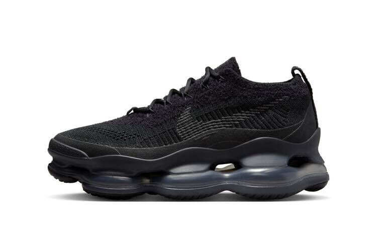All-Black Bulbous Lifestyle Sneakers