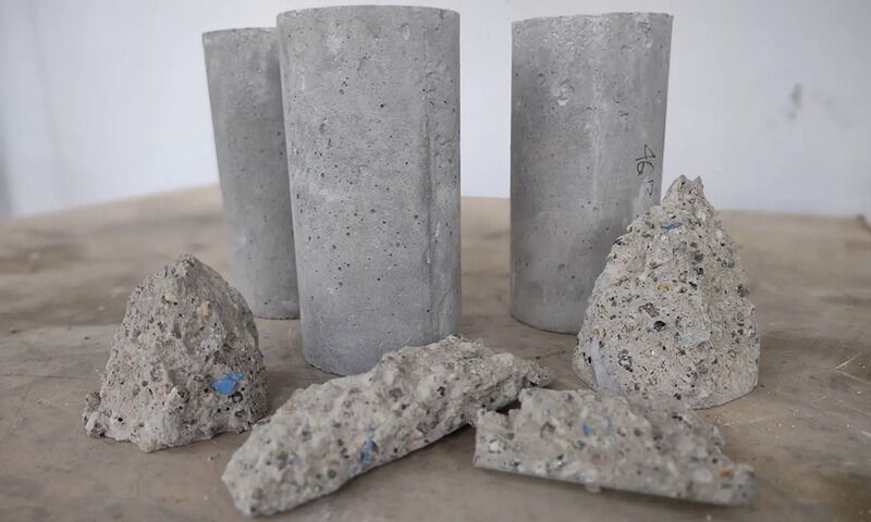 PPE-Infused Concrete Materials