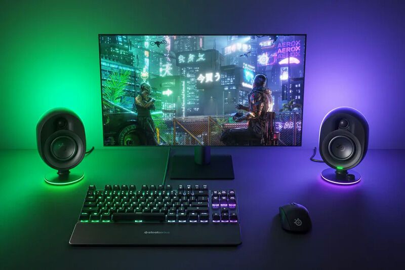 Illuminating Desktop Gamer Speakers