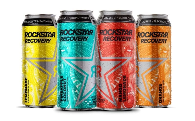  Rockstar Recovery Lemonade Energy Drink, Caffeine and