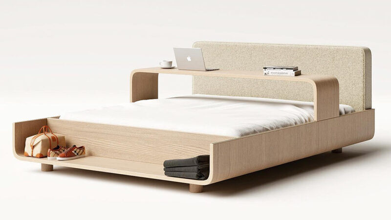 Sliding Desk-Equipped Beds
