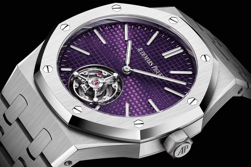 Plum-Colored Steel Watches